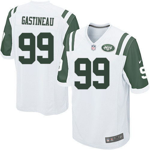 Men's Game Mark Gastineau Nike Jersey White Road - #99 NFL New York Jets